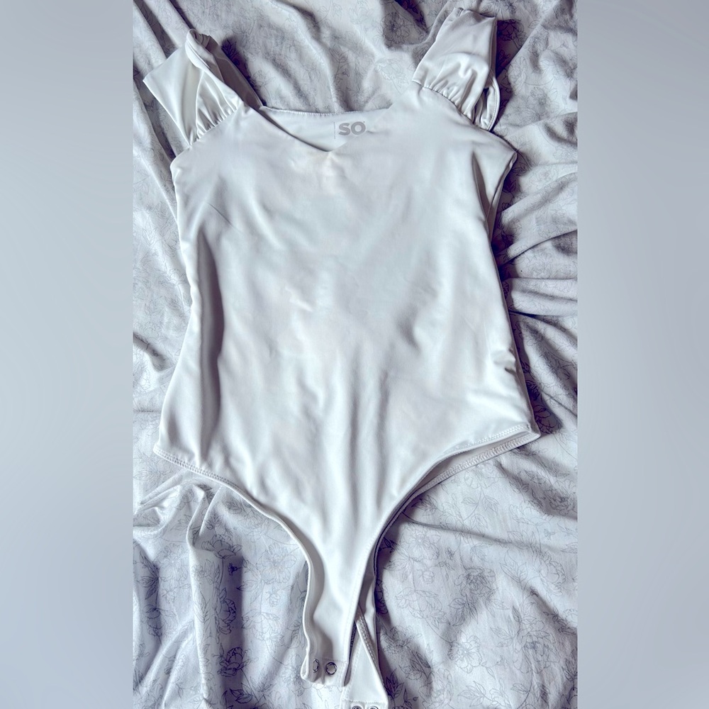SO white bodysuit; size small